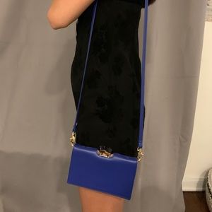 Ted Baker blue leather crossbody bag